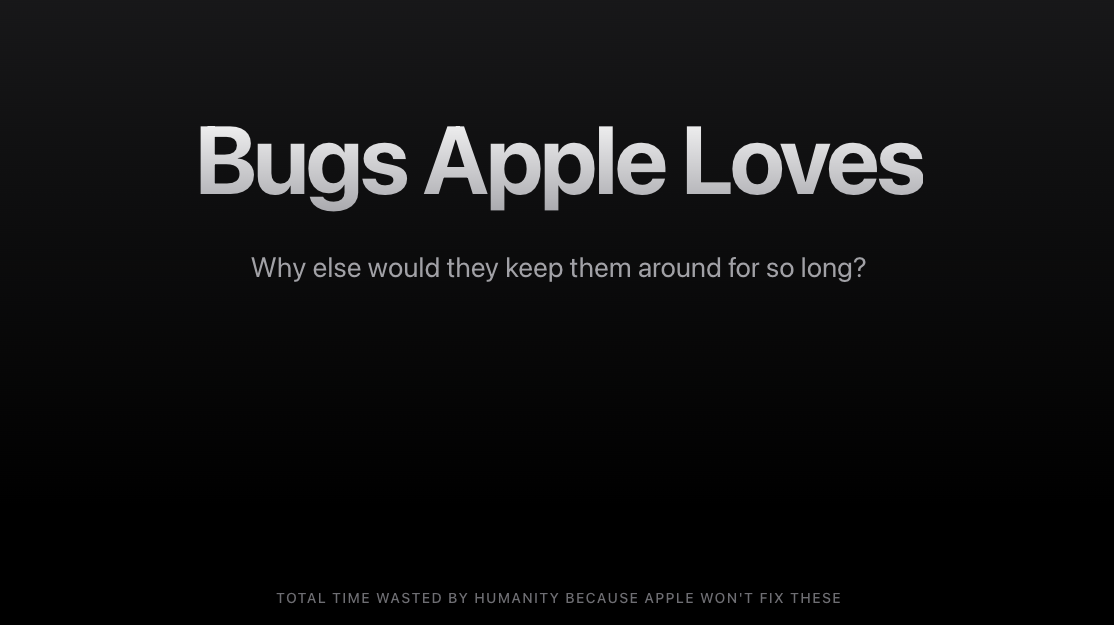 Bugs Apple Loves